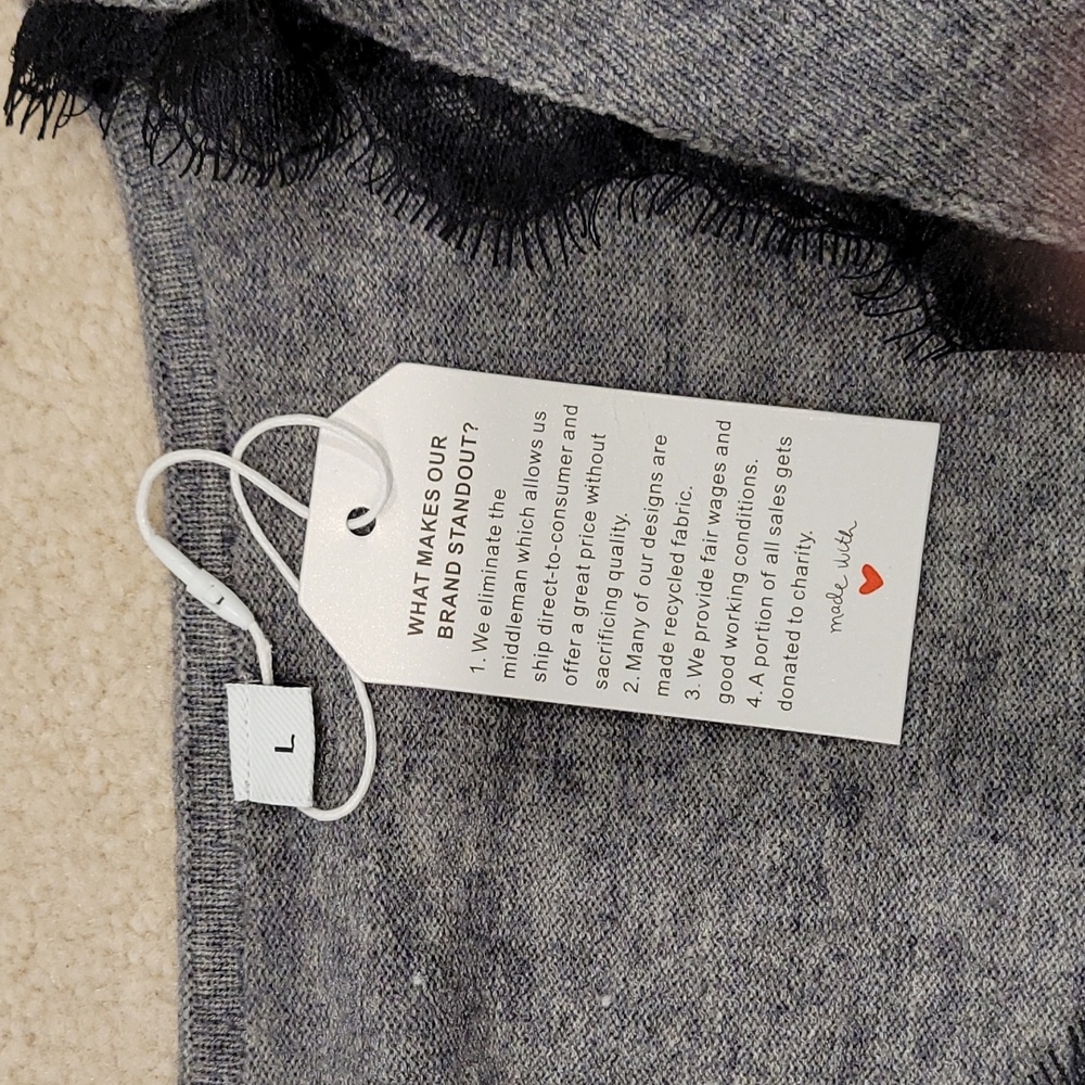 Black and Gray Sweater - Picture 4 of 4